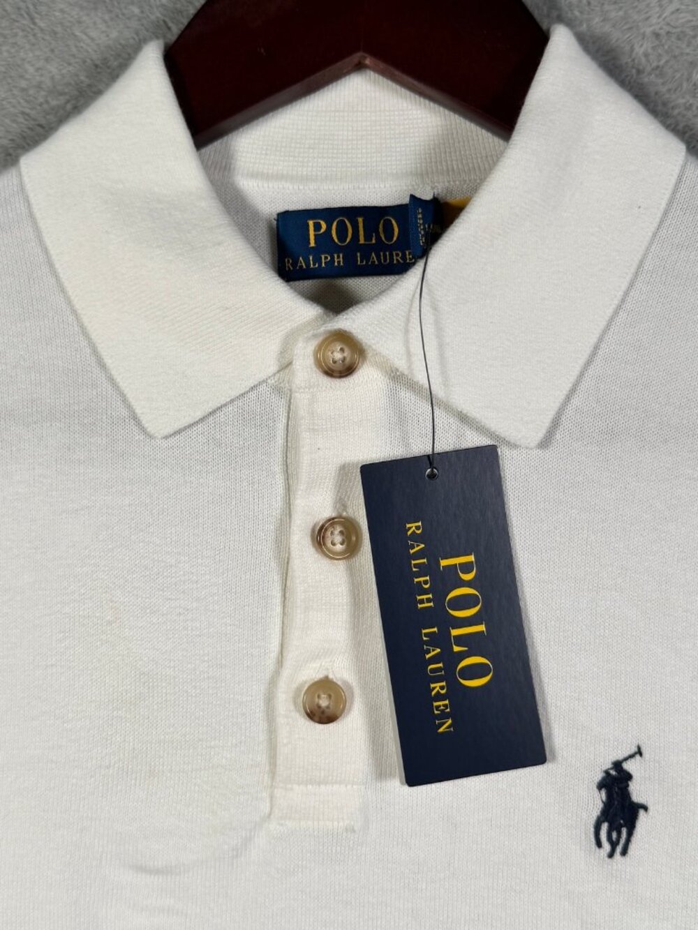 Polo Ralph Lauren Sweater Mens XS White Cotton Knit Pony Short Sleeve Shirt $125